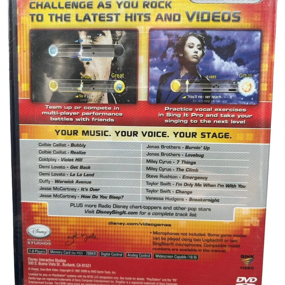 Disney Sing It Pop Hits Sony PlayStation 2 PS2 2009 New Sealed Taylor Swift